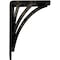 Ekena Millwork Nevio Wrought Iron Bracket, (Single center brace), Antiqued Pale Gold 1 1/2"W x 5 1/2"D x 8"H BKTM01X05X08SNEAPG - alternate 5